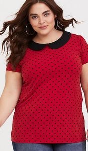 Torrid Red Polka Dot Top